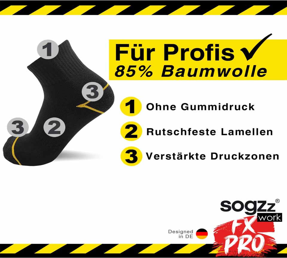 slijtvaste quarter werksokken SOGZz FXpro | 4 paar - Afbeelding 2