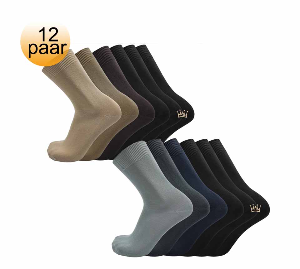 100% katoenen sokken beige grijs en zwart zonder synthetische vezels