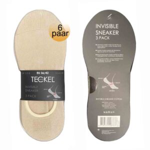 Teckel invisible sneaker zonder naad beige